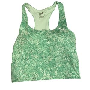 PUMA Womens Studio Foundations Graphic 2In1 Sports Bra Casual Tops Casual small